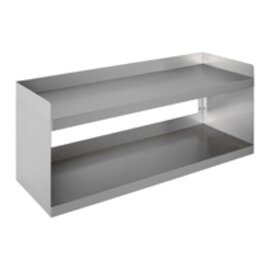 Doppel-Wandbord vorne ca. 40 mm abgekantet DWB 100 seitlich geschlossen 2 Borde  L 1000 mm  B 250 mm  H 100 mm Produktbild