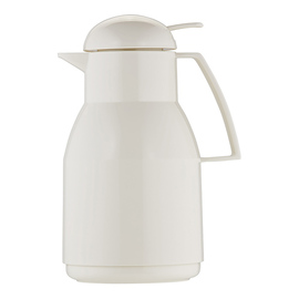 Isolierkanne TOP PUSH 1 ltr weiß glänzend Glaseinsatz Drehverschluss  H 258 mm Produktbild