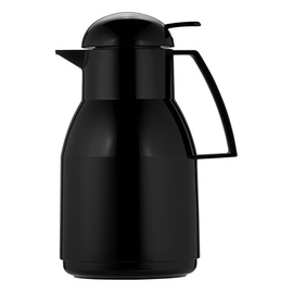 Isolierkanne TOP PUSH 1 ltr schwarz glänzend Glaseinsatz Drehverschluss  H 258 mm Produktbild