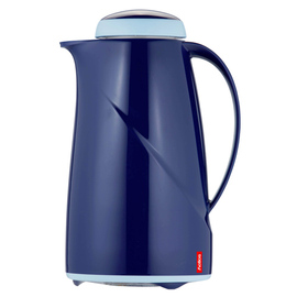 Isolierkanne WAVE 1 ltr dunkelblau Vakuum-Hartglas Drehverschluss  H 252 mm Produktbild