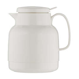Isolierkanne MONDO PUSH 1 ltr weiß glänzend Glaseinsatz Drehverschluss  H 193 mm Produktbild