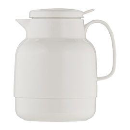 Isolierkanne MONDO PUSH 1,3 ltr weiß glänzend Glaseinsatz Drehverschluss  H 208 mm Produktbild
