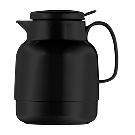 Isolierkanne MONDO PUSH 1,3 ltr schwarz glänzend Glaseinsatz Drehverschluss  H 208 mm Produktbild