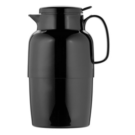 Isolierkanne MONDO PUSH 2 ltr schwarz glänzend Glaseinsatz Drehverschluss  H 282 mm Produktbild