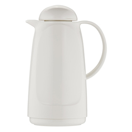 Isolierkanne RELAX 1 ltr weiß Glaseinsatz Drehverschluss  H 270 mm Deckel gewölbt Produktbild
