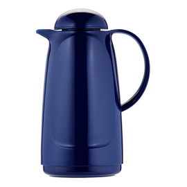 Isolierkanne RELAX 1 ltr dunkelblau Glaseinsatz Drehverschluss  H 270 mm Deckel gewölbt Produktbild