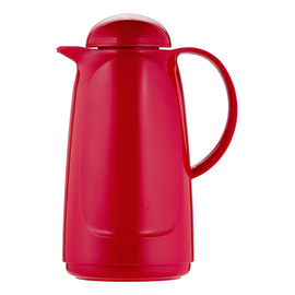 Isolierkanne RELAX 1 ltr rot Glaseinsatz Drehverschluss  H 270 mm Deckel gewölbt Produktbild
