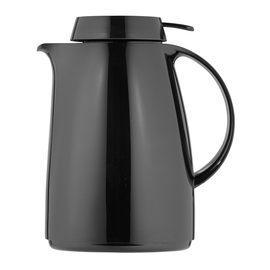 Isolierkanne SERVITHERM 1 ltr schwarz glänzend Vakuum-Hartglas Drehverschluss  H 225 mm Produktbild