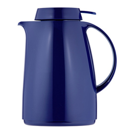 Isolierkanne SERVITHERM 1 ltr dunkelblau glänzend Vakuum-Hartglas Drehverschluss  H 225 mm Produktbild