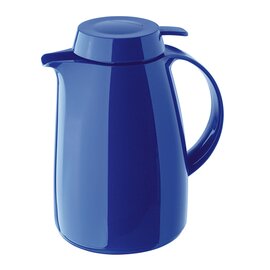 Isolierkanne SERVITHERM 1,3 ltr dunkelblau glänzend Vakuum-Hartglas Drehverschluss  H 268 mm Produktbild