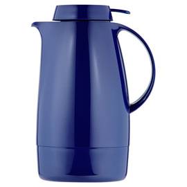 Isolierkanne SERVITHERM 1,3 ltr dunkelblau glänzend Vakuum-Hartglas Drehverschluss  H 268 mm Produktbild