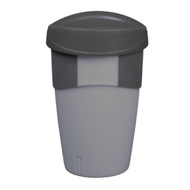 To-Go-Becher WAYCUP rock PP grau mit Deckel 0,4 ltr | Mehrweg Produktbild