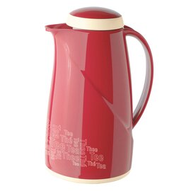 Isolierkanne WAVE TEA TIME 1 ltr rot Vakuum-Hartglas Drehverschluss  H 252 mm Produktbild