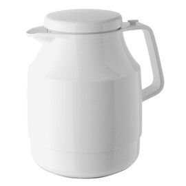 Isolierkanne TEA BOY 1,3 ltr weiß glänzend Glaseinsatz Drehverschluss  H 208 mm Produktbild