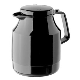 Isolierkanne TEA BOY 1,3 ltr schwarz glänzend Glaseinsatz Drehverschluss  H 208 mm Produktbild