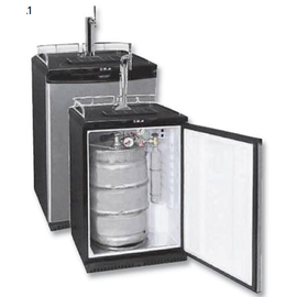 Bierfass-Kühlschrank BK160 schwarz 163 ltr | passend für Fassgröße 10 | 20 | 30 | 50 ltr | mit Schankanlage | Statische Kühlung Produktbild