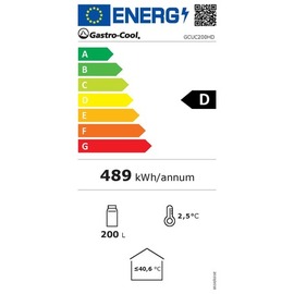 Untertheken-Kühlschrank GCUC200 silberfarben 208 ltr | Flügeltüren Produktbild 1 S