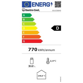 Untertheken-Kühlschrank GCUC300 silberfarben 313 ltr | Flügeltüren Produktbild 1 S