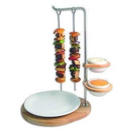 RESTPOSTEN | Spießhalter POBX01-S Holz Edelstahl | 1 Ast | 310 mm  x 270 mm  H 430 mm Produktbild