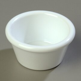 Ramekin, Melamin, GV 60 ml, rund, glatt, stapelbar, robust, bruchsicher, spülmaschinenfest, Farbe: Weiß Produktbild