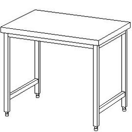 Arbeitstisch Aufkantung 40 mm hinten ohne Grundboden 600 mm 800 mm Höhe 850 mm Produktbild