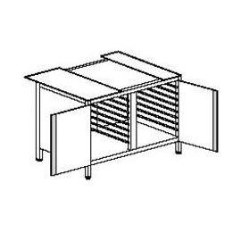 Untergestell 2 Flügeltüren | 14 Einschübe | 850 mm  x 695 mm  H 720 mm Produktbild