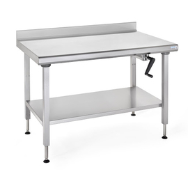 Arbeitstisch ERGONOMIX höhenverstellbar mit Grundboden Aufkantung 100 mm hinten L 1000 mm B 700 mm H 800 - 1100 mm Produktbild