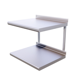 Doppel-Wandbord für Mikrowellengeräte | Edelstahl | 600 x 500 mm Produktbild