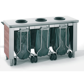 Vorsortiertisch mit 3 Müllsackständern betongrau | hell L 1750 mm Produktbild 1 S