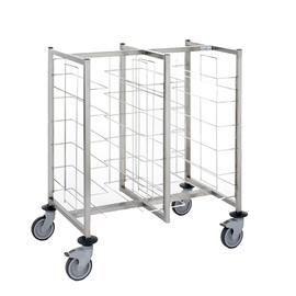 Tablettwagen für 12 Tabletts à 320 - 370 mm | Rollenausführung Polyamidgehäuse Produktbild