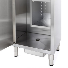 Putzmittelschrank mit Trennwand mit Bodenablauf | 1 Flügeltür | 600 mm x 500 mm H 1890 mm Produktbild 1 S