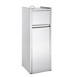 Imbiss-Mülleimer 110 ltr | Edelstahl mit Tablettablage Produktbild 1 S