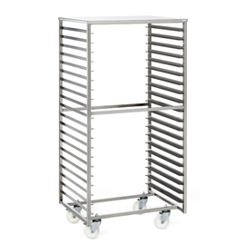 Lagerwagen Euronorm mit Ablagebord oben | 662 mm x 855 mm H 1775 mm Produktbild