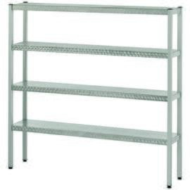 Alu-Regal Aluminium 880 mm 380 mm  H 1800 mm 3 geschlossene Auflage(n) Produktbild