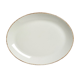 Teller oval BROWN DAPPLE Ø 305 mm Porzellan Produktbild