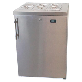 Früchtekühlschrank | Saladette Edelstahl | 3 Roste, höhenverstellbar | 600 mm x 602 mm H 835 mm Produktbild