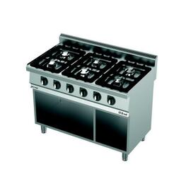 6 Flammen Gasherd C1270G | 54 kW | 1200 mm x 700 mm H 900 mm Produktbild
