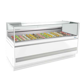 Eckkühlvitrine COMETA PAST 90° DX rechts | 1770 mm x 970 mm H 1220 mm Produktbild