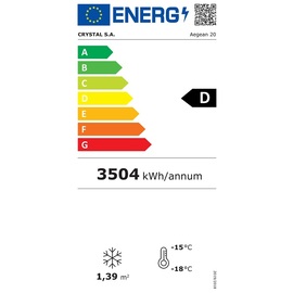 Tiefkühltruhe Aegean 20 | gewölbter Glasschiebedeckel | 894 ltr | 2100 mm x 850 mm H 838 mm Produktbild 1 L