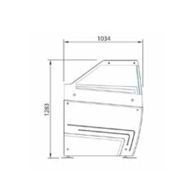 Eisvitrine POP 12 | mit Verkleidung | 1134 mm x 1034 mm H 1283 mm Produktbild 1 S
