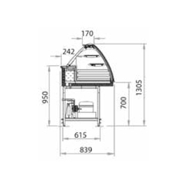 Kühlvitrine SMILE 100 BASE | ohne Verkleidung | 1120 mm x 839 mm H 1305 mm Produktbild 1 S