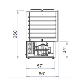 Speiseeisvitrine SPRINT 4 + 4 | mit Verkleidung | 950 mm x 661 mm H 1280 mm Produktbild 1 S
