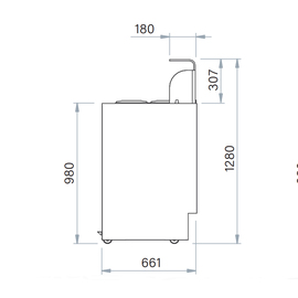 Speiseeisvitrine SPRINT 4 + 4 | mit Verkleidung | 950 mm x 661 mm H 1280 mm Produktbild 2 S