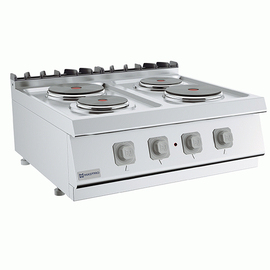 B-WARE | Elektrokochfeld 4 Kochstellen L 800 mm T 730 mm H 300 mm Produktbild
