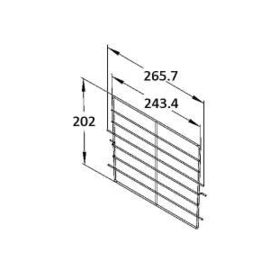 Trenngitter B Höhe 202 mm, für Verkaufstruhen EFI 14-56 Produktbild