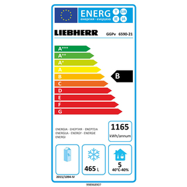 Gefriergerät GN 2/1 GGPv 6590 601 ltr | Umluftkühlung | Türanschlag rechts Produktbild 1 L