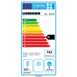 Kühlgerät GKv 4310-22 weiß 436 ltr | Umluftkühlung | Türanschlag rechts Produktbild 1 S