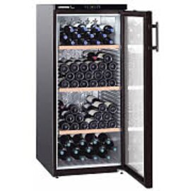 Weinklimaschrank WKb 3212, Vinothek, schwarz/Glastür, Temperaturbereich: +5°C bis +20°C Produktbild