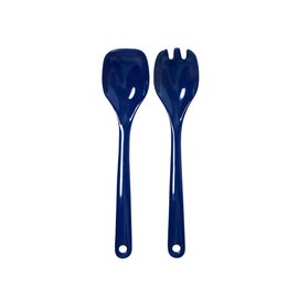 Salatbesteck Salatgabel | Salatlöffel Melamin blau  L 305 mm Produktbild