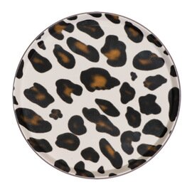 Serviertablett COOL MOTIVE schwarz weiß Leopardenfell-Optik rund  Ø 355 mm Produktbild 0 L